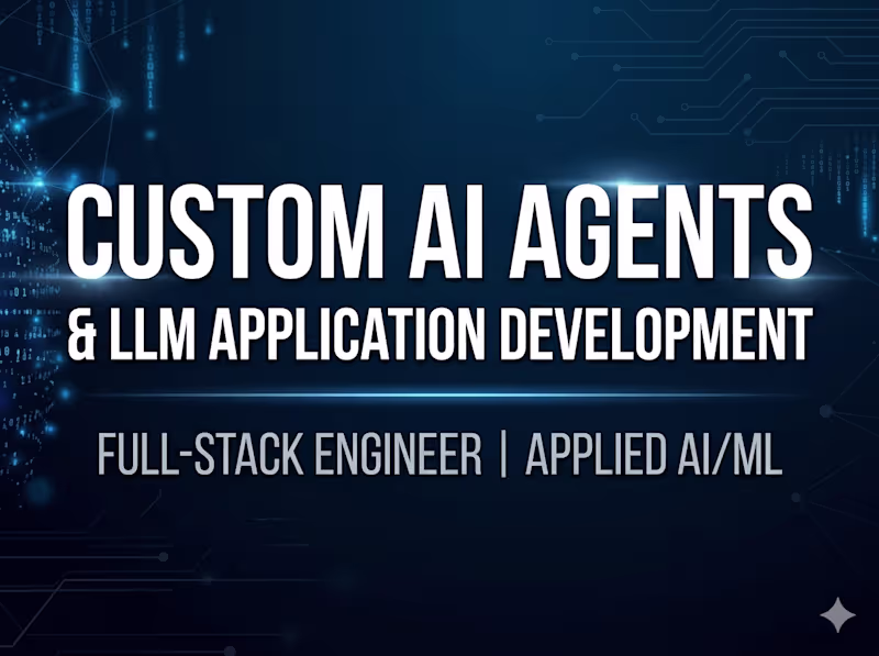 Cover image for Custom AI Agents & LLM Application Development