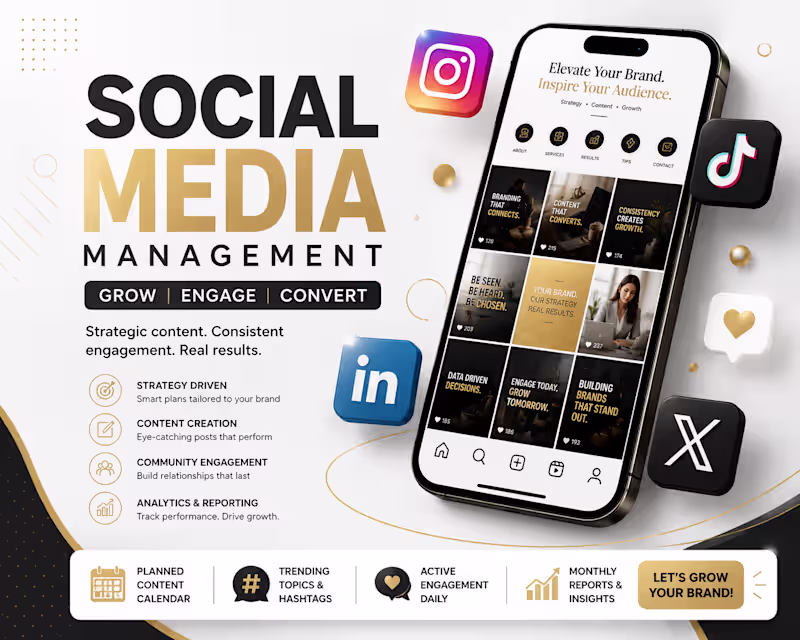 Cover image for Social Media Management (Monthly)