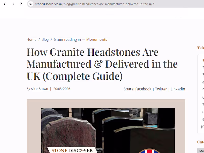 Cover image for SEO Blog Writing — B2B Trade Website | Stone Discover UK