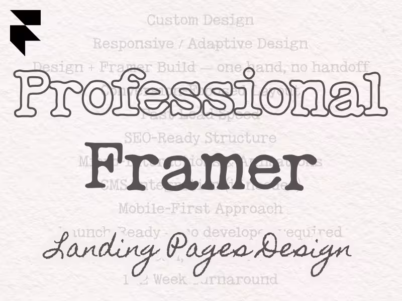 Cover image for Framer Landing Page