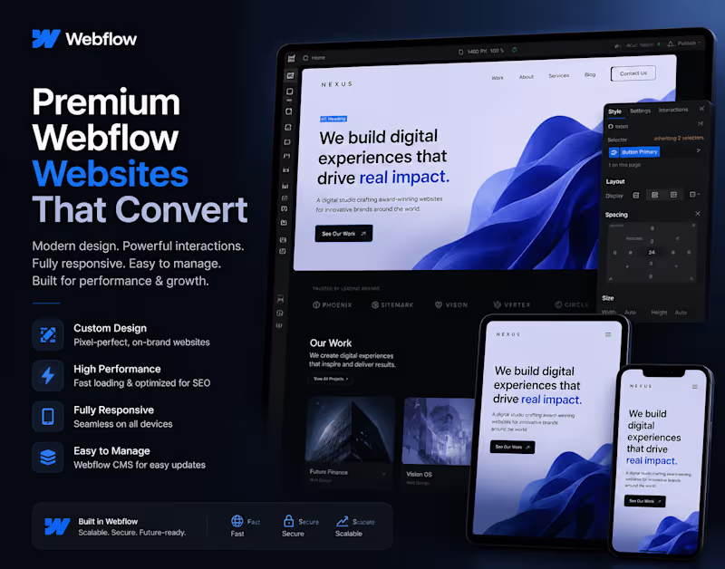 Cover image for Premium Webflow Website Design & Development