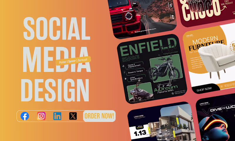 Cover image for I will do social media post, branded content, or post design