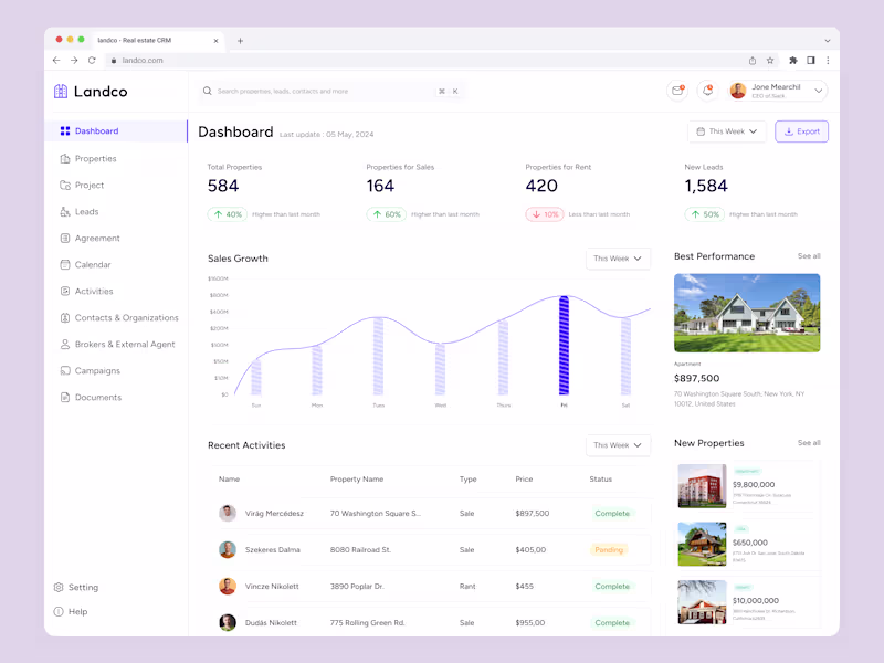 Cover image for Landco - Real Estate CRM