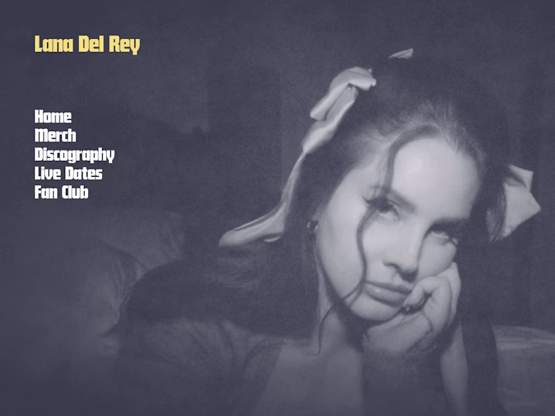 Cover image for Lana Del Rey– Artist's website redesign Ocean Blvd era