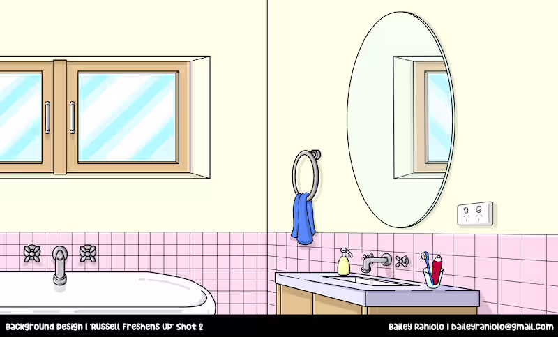 Cover image for 'Russell Freshens Up' Background Shot 2