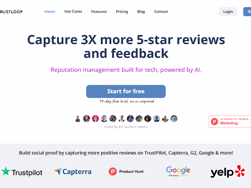 Cover image for TrustLoop – A SaaS App Helping Businesses to Elevate Reputation