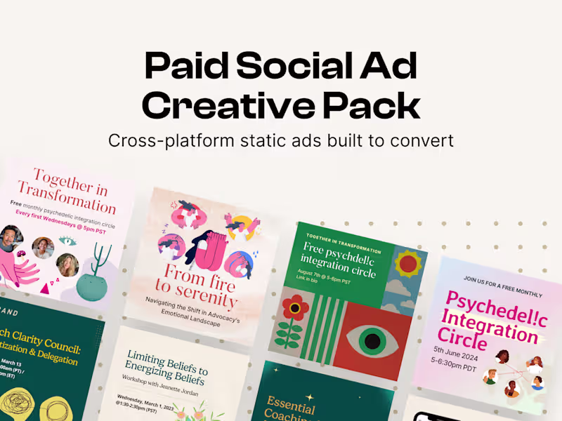 Cover image for High-Impact Paid Social Ad Creatives (1 Concept, 5 Formats)