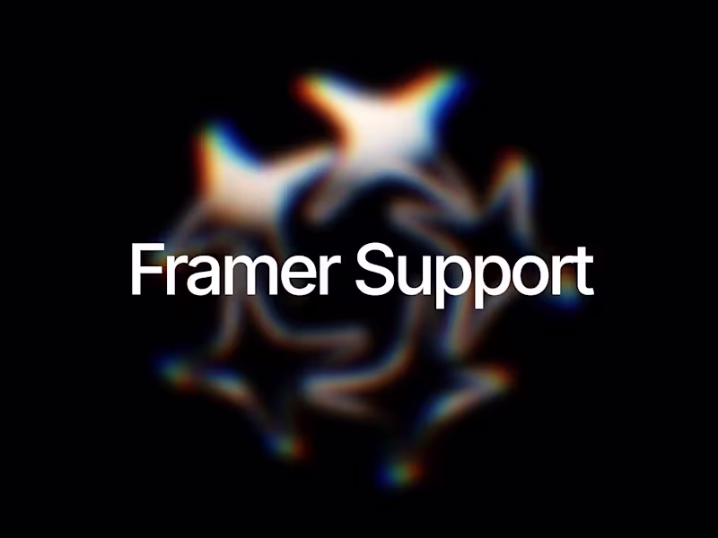 Cover image for Framer Support