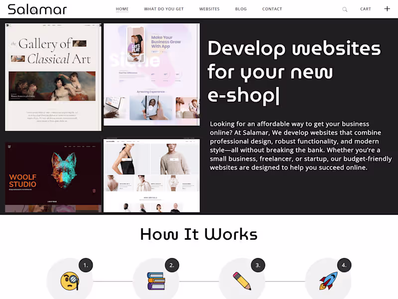 Cover image for E-shop for pre-designed websites