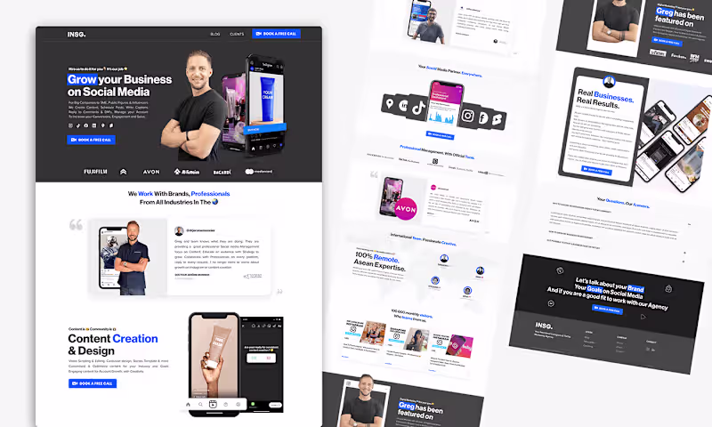 Cover image for Social Media Agency Website Design
