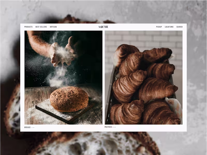 Cover image for Miche – Minimalist Bakery Website Design