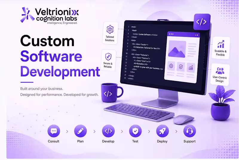 Cover image for Custom Software Development.
