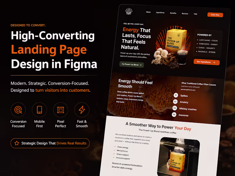 Cover image for High-Converting Landing Page Design in Figma