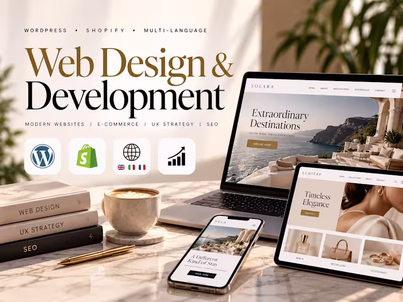 Cover image for Web Design & Development — WordPress & Shopify