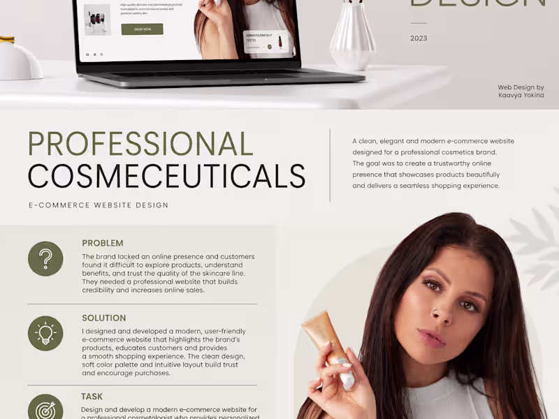 Cover image for Professional Cosmeceuticals E-commerce Website
Designed a