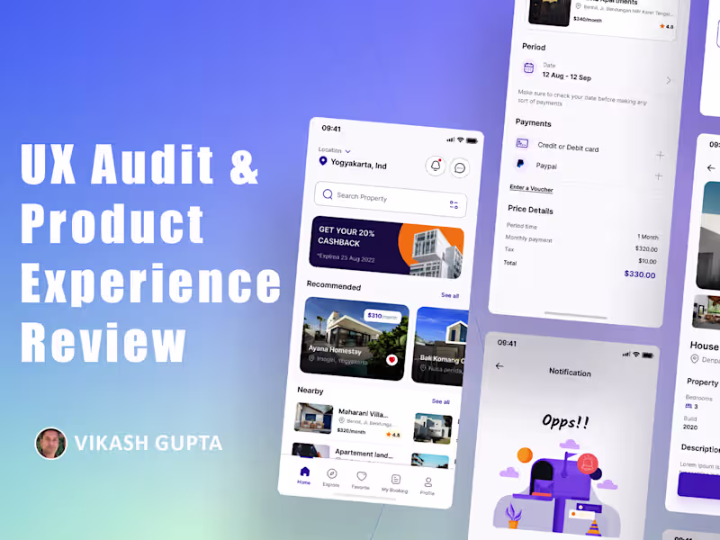 Cover image for UX Audit & Product Experience Review