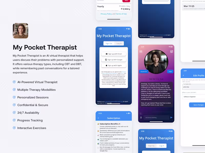 Cover image for AI-Powered Virtual Therapy Companion