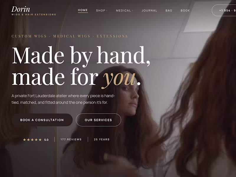 Cover image for Dorin Wigs International — Full-Scale Shopify Revamp