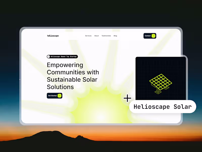 Cover image for Framer Website - Helioscape Solar