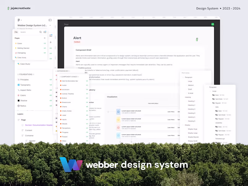 Cover image for Webber Design System • with advanced variable configs