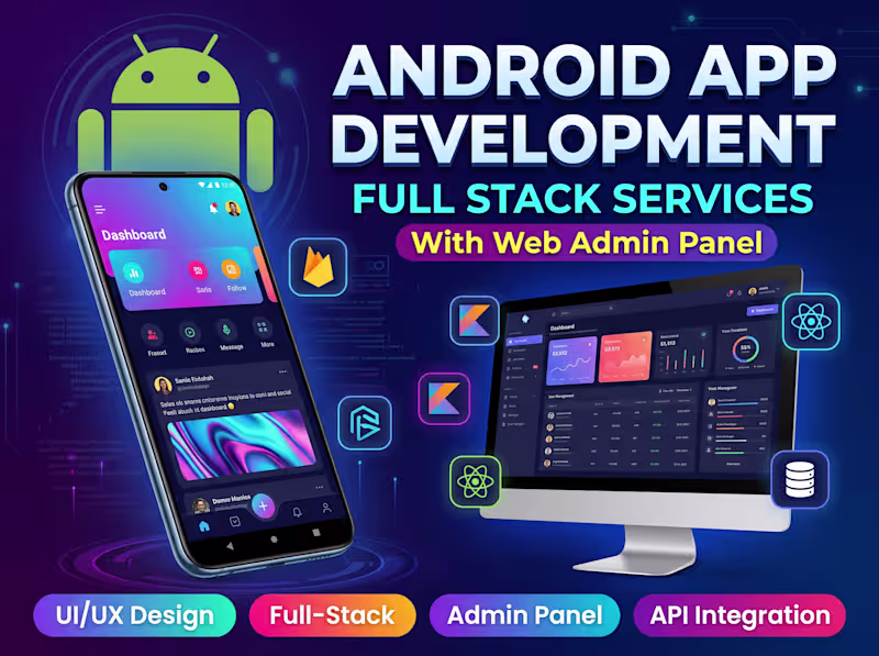 Cover image for I will develop an Android mobile application for your needs