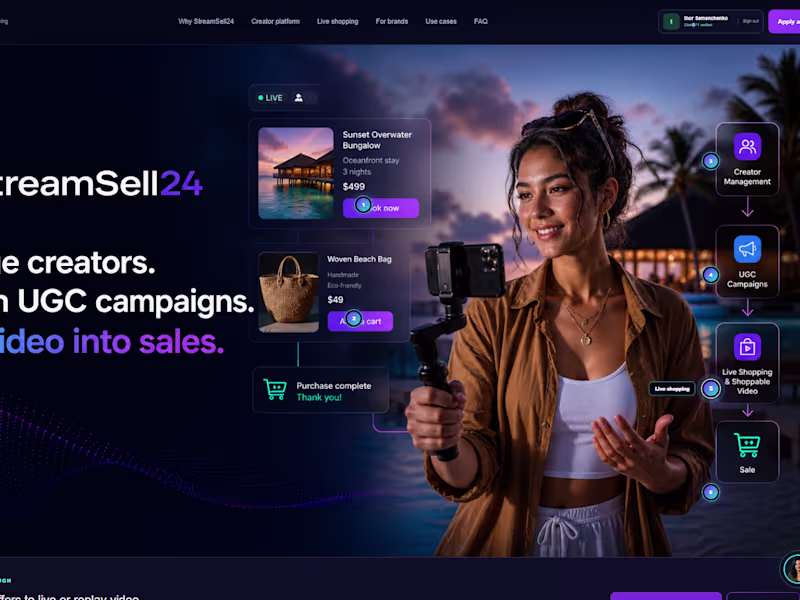 Cover image for Live Commerce Platform Development for Travel