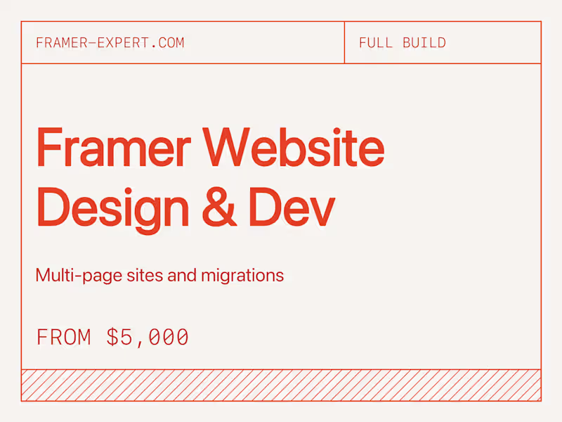 Cover image for Framer Website Design & Development