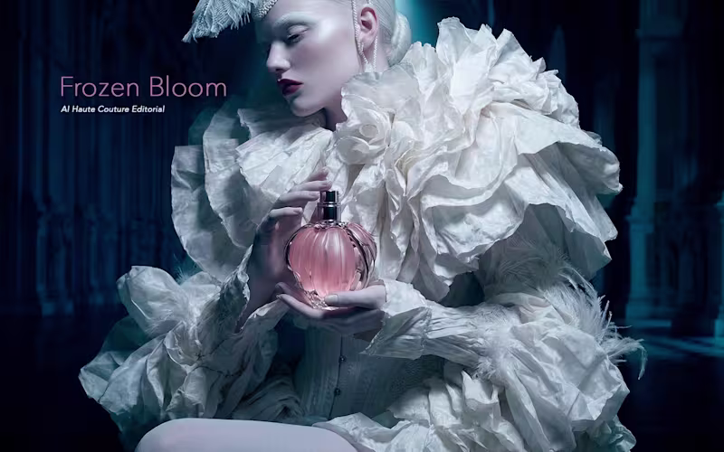 Cover image for Frozen Bloom - AI Haute Couture Editorial