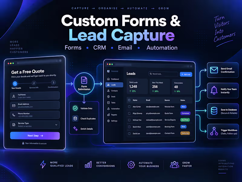Cover image for Custom Website Forms & Lead Capture Integration