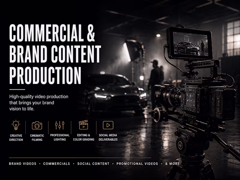 Cover image for Commercial & Brand Content Production