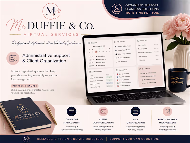 Cover image for Administrative Support & Client Organization
