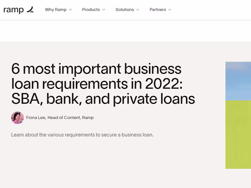 Cover image for Fintech SEO Content for Ramp