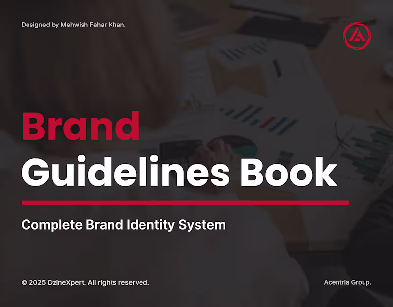 Cover image for Acentria™ — Complete Brand Identity System & Guidelines