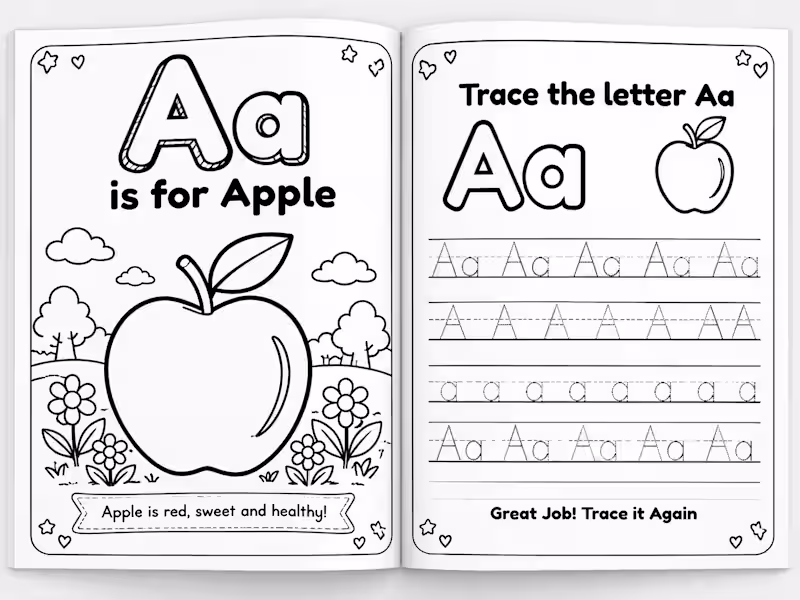Cover image for ABC & Number Tracing Worksheets for Kids
