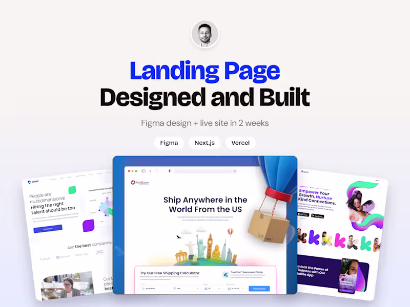 Cover image for Landing Page Designed and Built in 2 Weeks