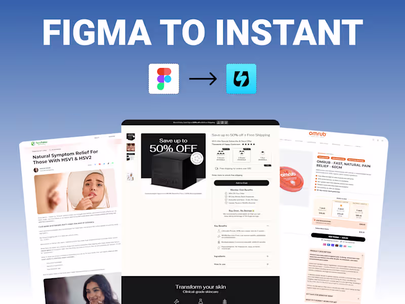 Cover image for I will do Figma To Instant Page Builder Design and Development