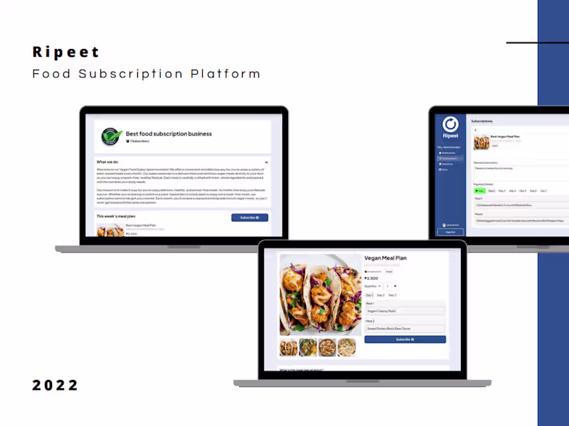 Cover image for Food Subscription Platform