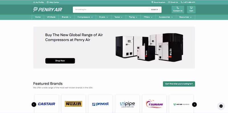 Cover image for Shopify - Penry Air Shopify E-commerce