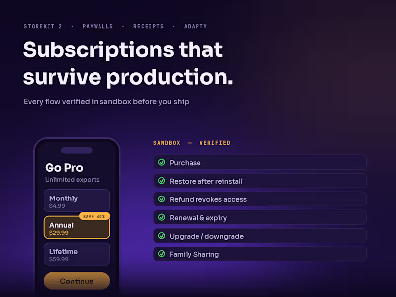 Cover image for In-App Purchases & subscriptions with StoreKit 2