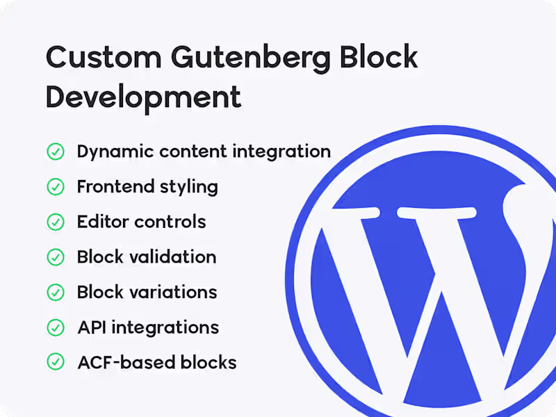 Cover image for Custom Gutenberg Block Development