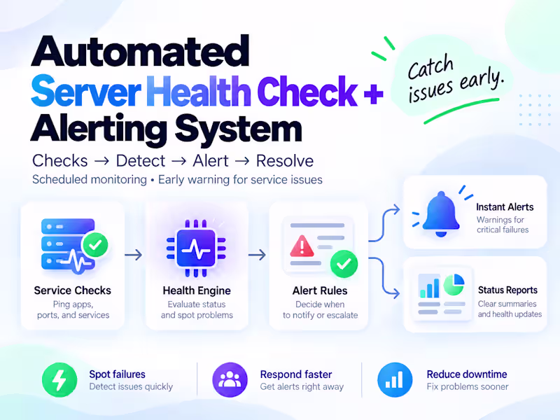 Cover image for Automated Server Health Check + Alerting System