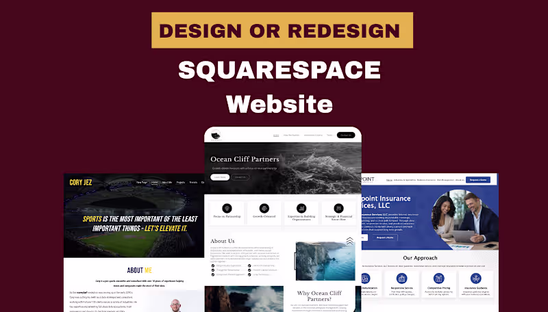 Cover image for Professional and Custom Squarespace Website