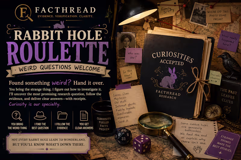 Cover image for Rabbit Hole Roulette — Weird Questions Welcome