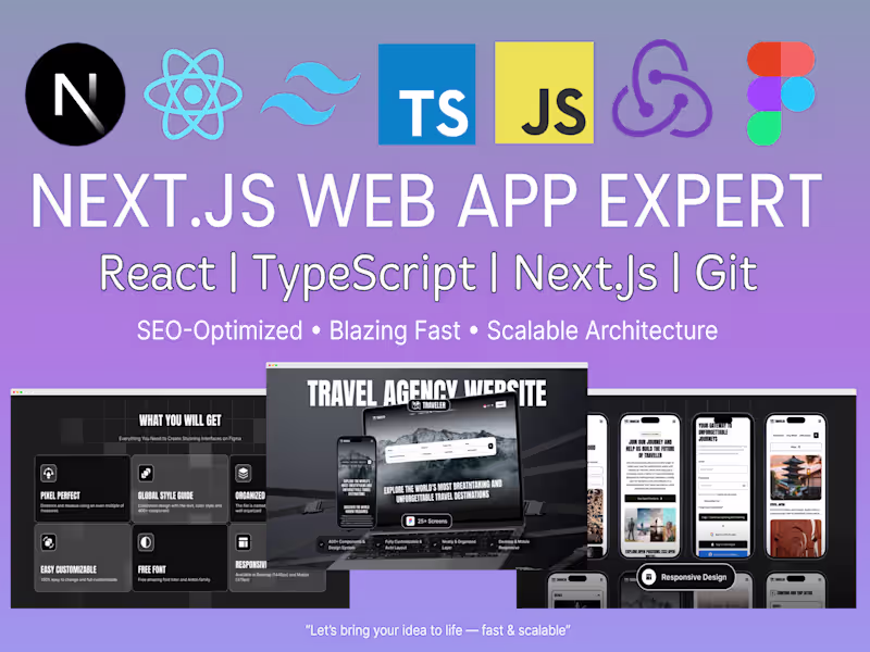 Cover image for I Craft Sleek Dashboards & Landing Pages with Next.js