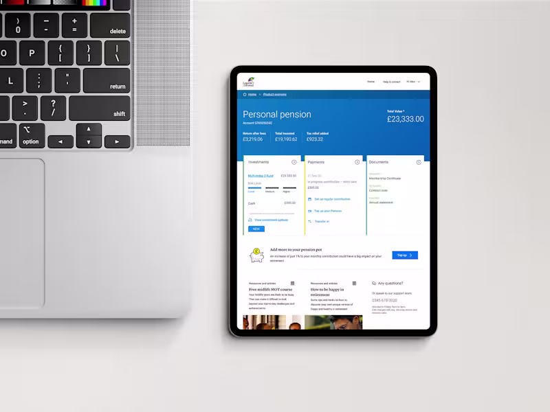 Cover image for Legal & General — Customer-first dashboard tiles