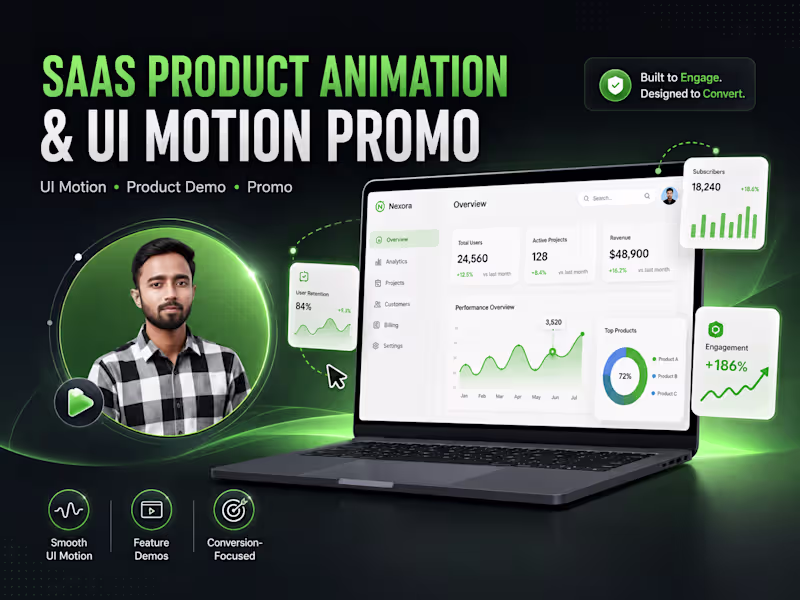Cover image for SaaS Product Animation & UI Motion Promo