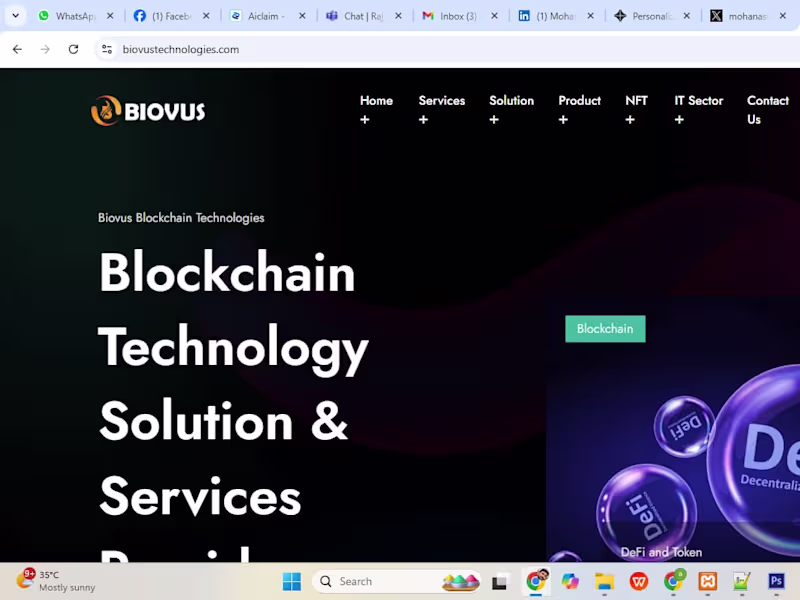Cover image for Biovus Blockchain Technologies - Top IT Company in salem