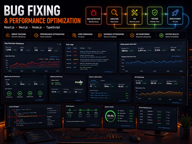 Cover image for Bug Fixing & Performance Optimization