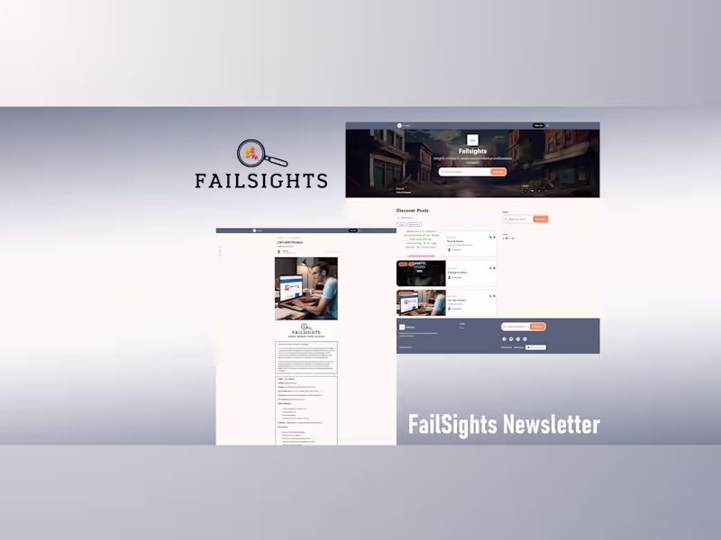 Cover image for FailSights Newsletter Design and Launch