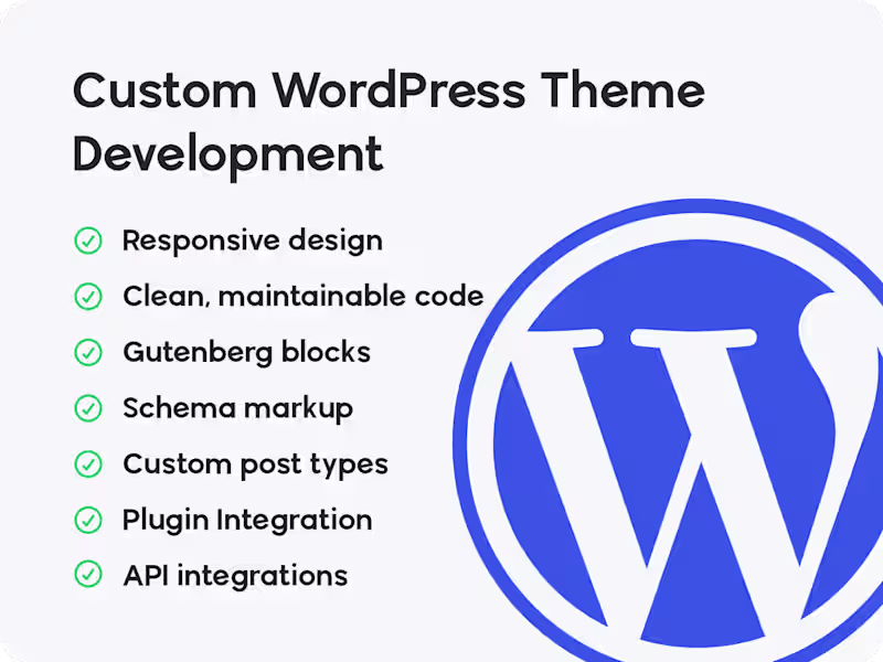 Cover image for Custom WordPress Theme Development
